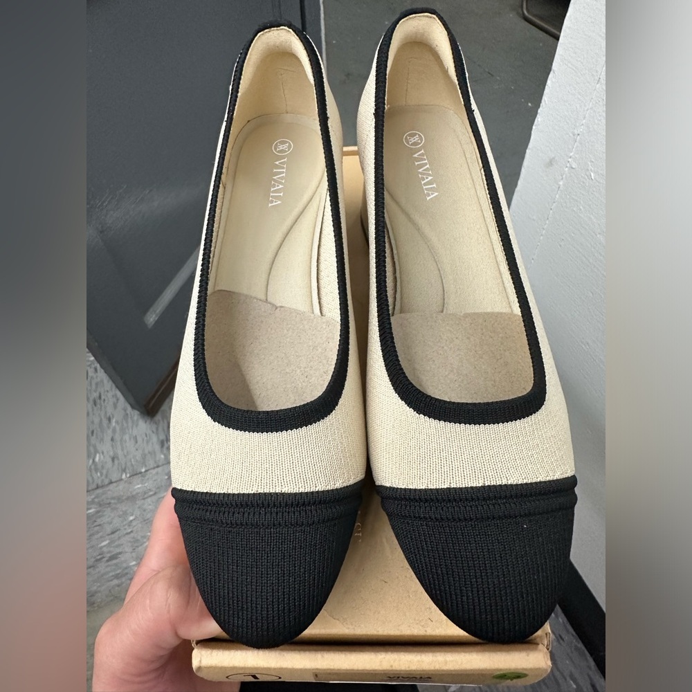 Black and Cream Women's Heels